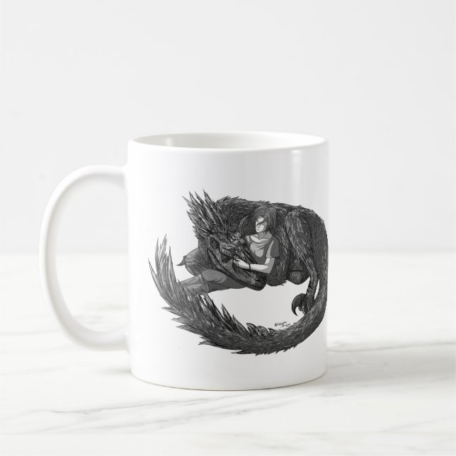 Caneca De Café Dinossauro Sonolento (Esquerda)
