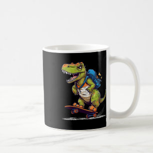 Caneca De Café Dinossauro T Rex Skate Legal Dinossauro Skatista 