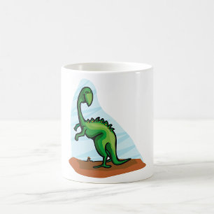 Caneca De Café Dinossauro Verde