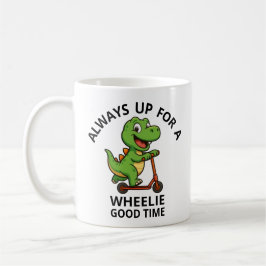 Caneca De Café Dinossauro Verde Fofo