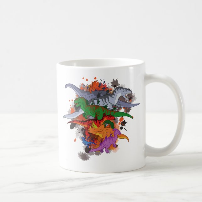 Caneca De Café Dinossauros (Direita)