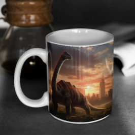 Caneca De Café Dinossauros assustados e bonitos versão 3 Mug