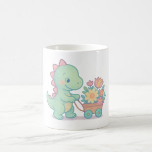 Caneca De Café Dinossauros Coloridos Bonitos - Cartoon Adorável D