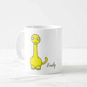Caneca De Café Dinossauros coloridos bonitos customizáveis do