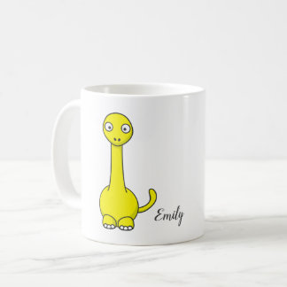 Caneca De Café Dinossauros coloridos bonitos customizáveis do