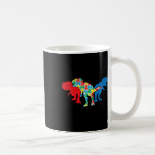 Caneca De Café Dinossauros Quebra-cabeça Dino Autismo Sensibiliza