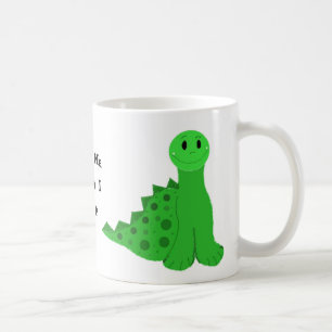 Caneca De Café Dinossauros verdes pequenos