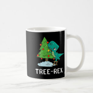 Caneca De Café Dinosssauros engraçados de Natal Árvore de Natal R