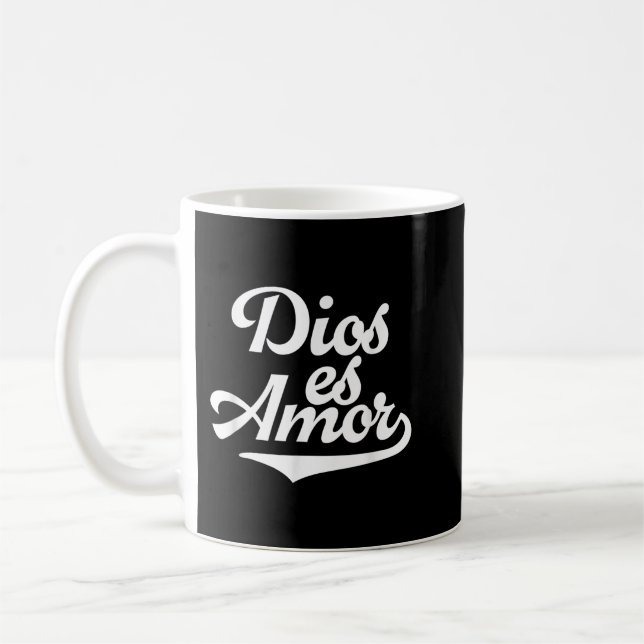 Caneca De Café Dios Es Amor Mensagem Católica Espanhola Go (Esquerda)