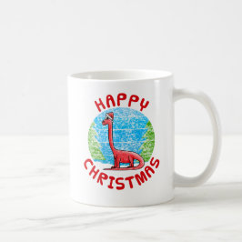 Caneca De Café Diplodocus Dinossauros Crianças de Natal Engraçado