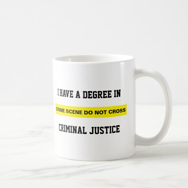 Caneca De Café Diploma na justiça penal (Direita)