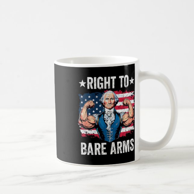 Caneca De Café Direito À Bare Arms George Washington Bodybuilder  (Direita)