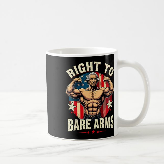 Caneca De Café Direito À Bare Arms George Washington Bodybuilder  (Direita)
