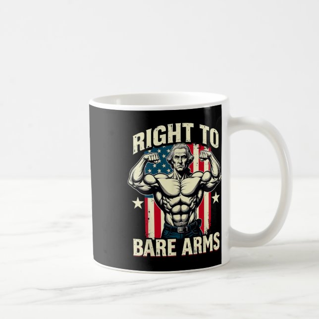 Caneca De Café Direito À Bare Arms George Washington Bodybuilder  (Direita)
