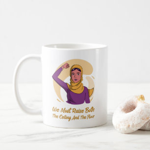 Caneca De Café Direitos das mulheres Aumentar o teto e o chão