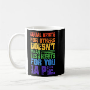 Caneca De Café Direitos Iguais Para Outros Lgbt Gay Lésbian Bi Tr