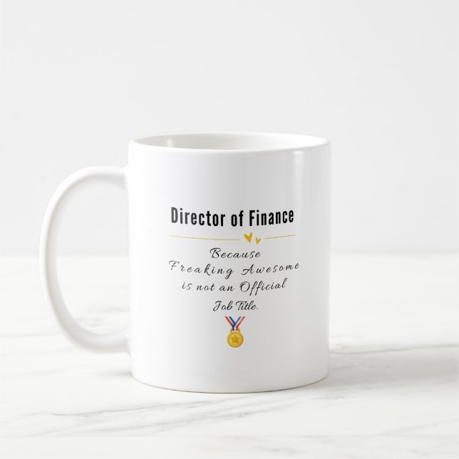 Caneca De Café Diretor das Finanças - Cargo Incrível (Esquerda)