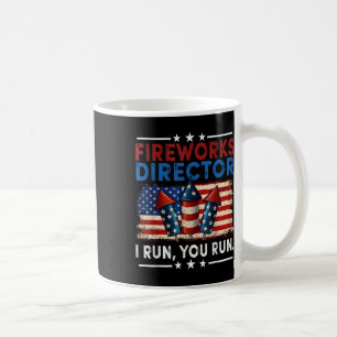 Caneca De Café Diretor de Fogos de Artifício - Eu Corro Você Corr