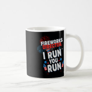 Caneca De Café Diretor de Fogos de Artifício Eu Corro Você Corre 