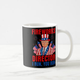 Caneca De Café Diretor de Fogos de Artifício Eu Corro Você Corre 