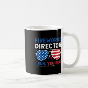 Caneca De Café Diretor de Fogos de Artifício Eu Corro Você Corre