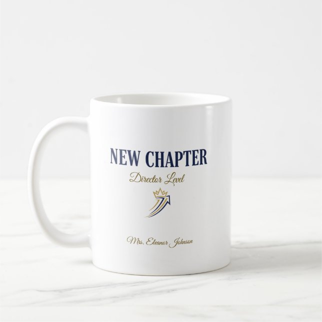 Caneca De Café Diretor de Novo Capítulo Personalizado Nível (Esquerda)