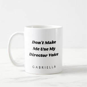 Caneca De Café Diretor de Teatro Engraçado Humor Citação Personal