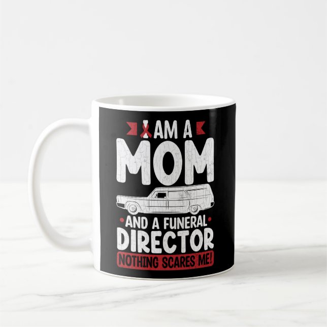 Caneca De Café Diretor Funeral Mãe Embalmer Mortican (Esquerda)