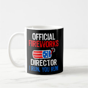 Caneca De Café Diretor Oficial de Fogos de Artifício Funny 4 de j