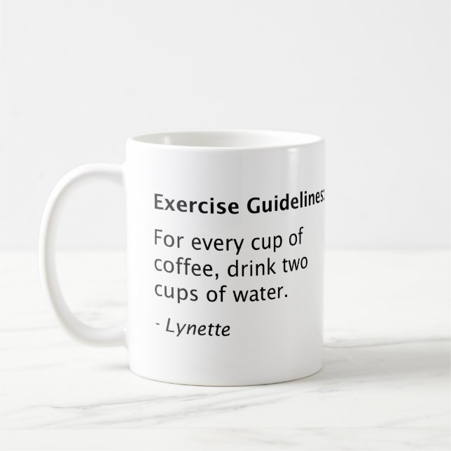 Caneca De Café Diretrizes de exercício WOW - Coffee Mug (Esquerda)