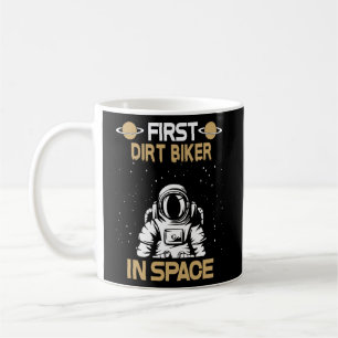Caneca De Café Dirt Biker No Espaço