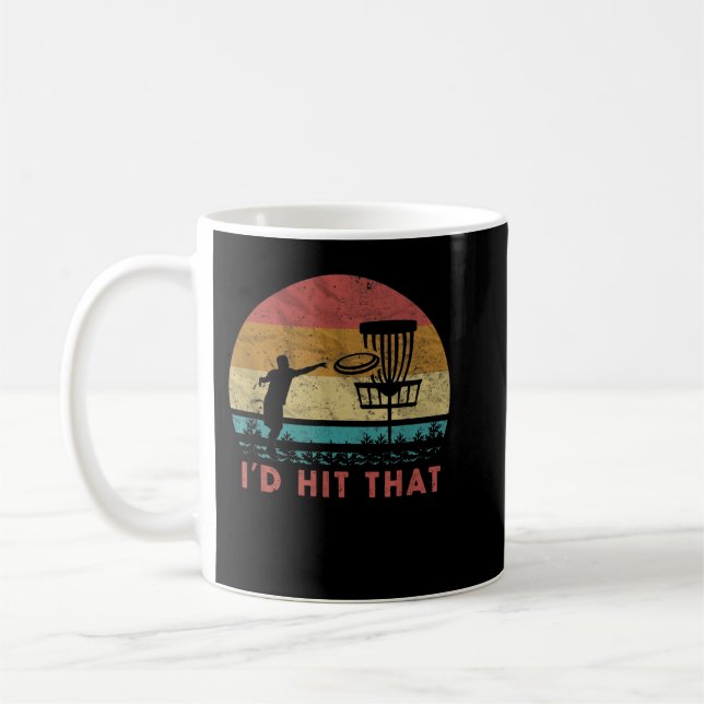 Caneca De Café Disc Golf Retro Frisbee Golf Discs I'd Hit That Gi (Esquerda)