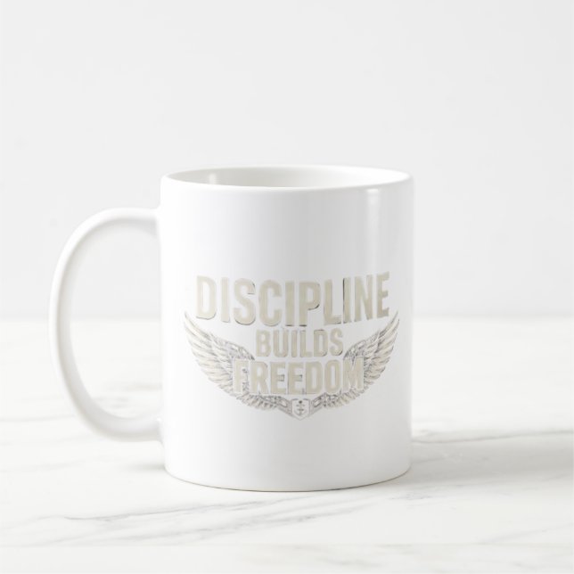 CANECA DE CAFÉ DISCIPLINA CONSTRÓI LIBERDADE (Esquerda)