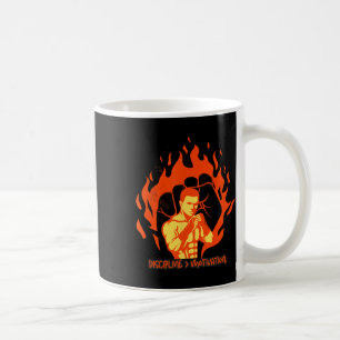 Caneca De Café Disciplina Sobre Força De Boxing De Motivação