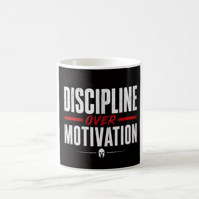 Caneca De Café Disciplina sobre motivação (Centro)