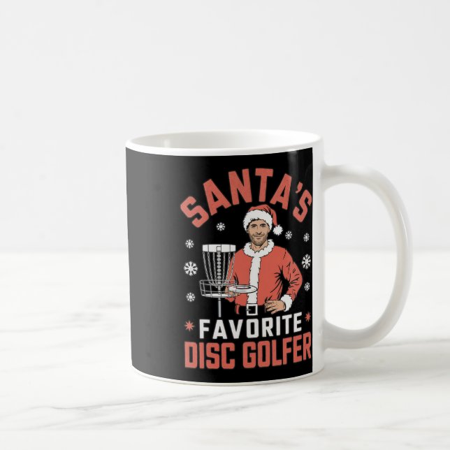 Caneca De Café Disco de Golfe Engraçado Natal Homens Natal Disco  (Direita)