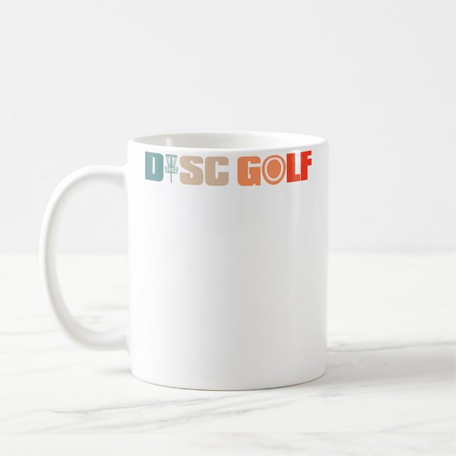 Caneca De Café Disco de Golfe Retro Frolf - Disco de Golfe Frisbe (Esquerda)