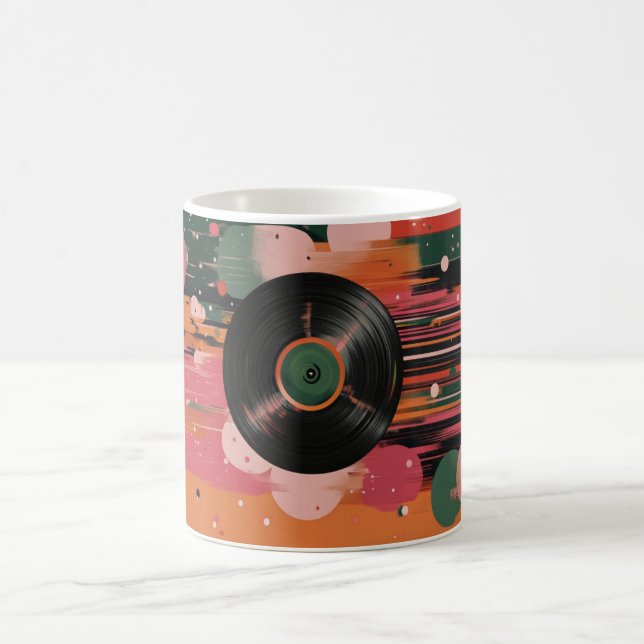 Caneca De Café Disco de vinil, frequentemente usado para represen (Centro)
