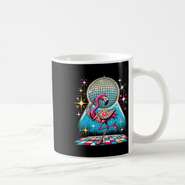 Caneca De Café Disco estético Flamingo (Direita)