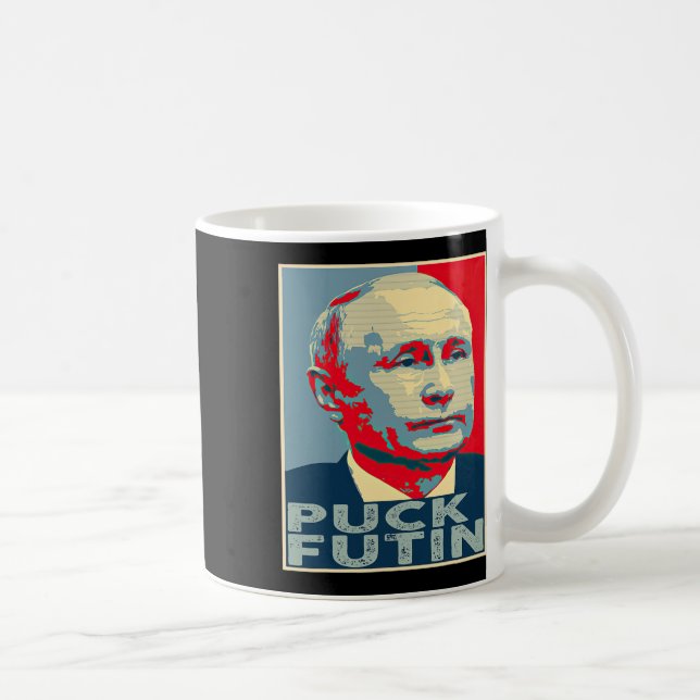 Caneca De Café Disco Voador Futin Esperança Eu Fico Com a Ucrânia (Direita)