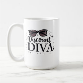 Caneca De Café Discount Diva - Chic & Savvy Shopping Queen