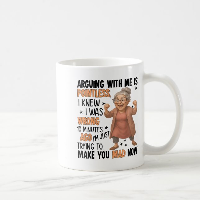 Caneca De Café Discutir Comigo é Inútil Eu Sabia que Estava Errad (Direita)