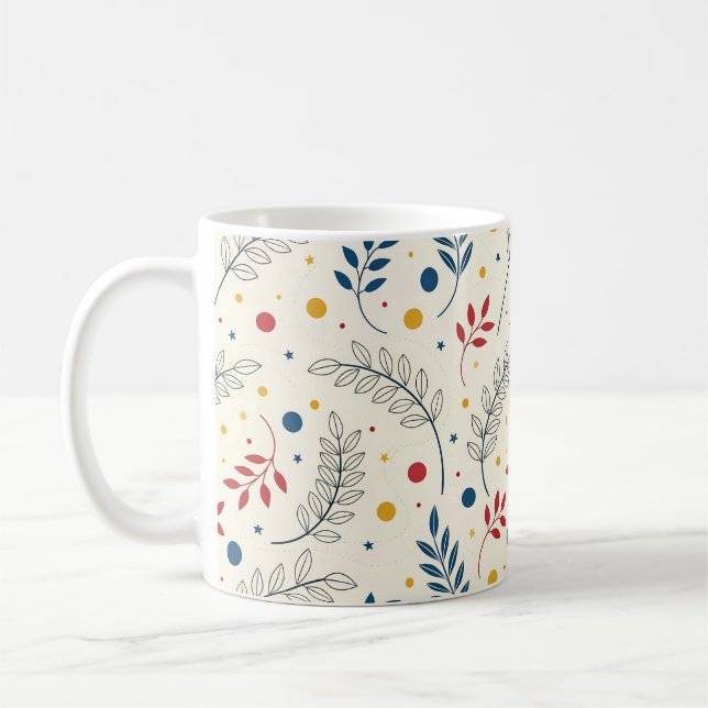 Caneca De Café Diseño floral (Esquerda)