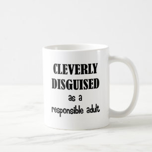 Caneca De Café Disfarçado inteligente como um adulto responsáve