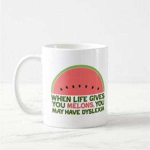 Caneca De Café Dislexia Engraçada Quota Humor Disléxico