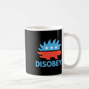Caneca De Café Disobey Libertarian Porcupine Resiste Tyranny Gift