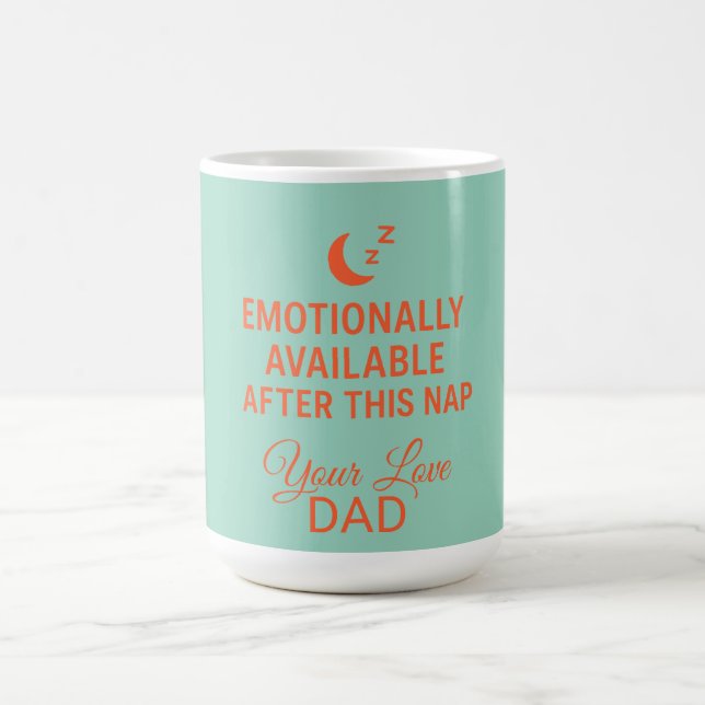 Caneca De Café Disponível Emocionalmente Após Este Cochilo Pai En (Centro)