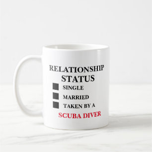 Caneca De Café Dissipador Scuba de Status de Relacionamento
