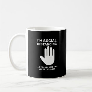 Caneca De Café Distanciamento Social Antissocial Introvertido Fiq