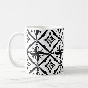Caneca De Café Distinctive Indonesia Batik: Vintage Motifs.